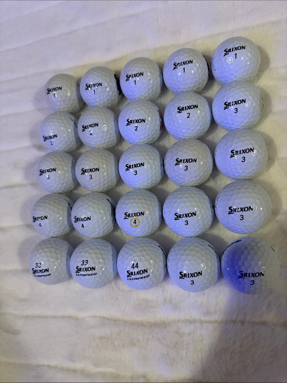 (25) Srixon (9) Z-Star (16) Q-Star – Hand Cleaned – Mint Condition